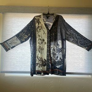 Citron Santa Monica Oversized Style Silk Blouse